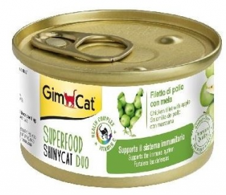 Gimcat Shinycat Fileto Tavuk Elma 70 gr Kedi Maması kullananlar yorumlar